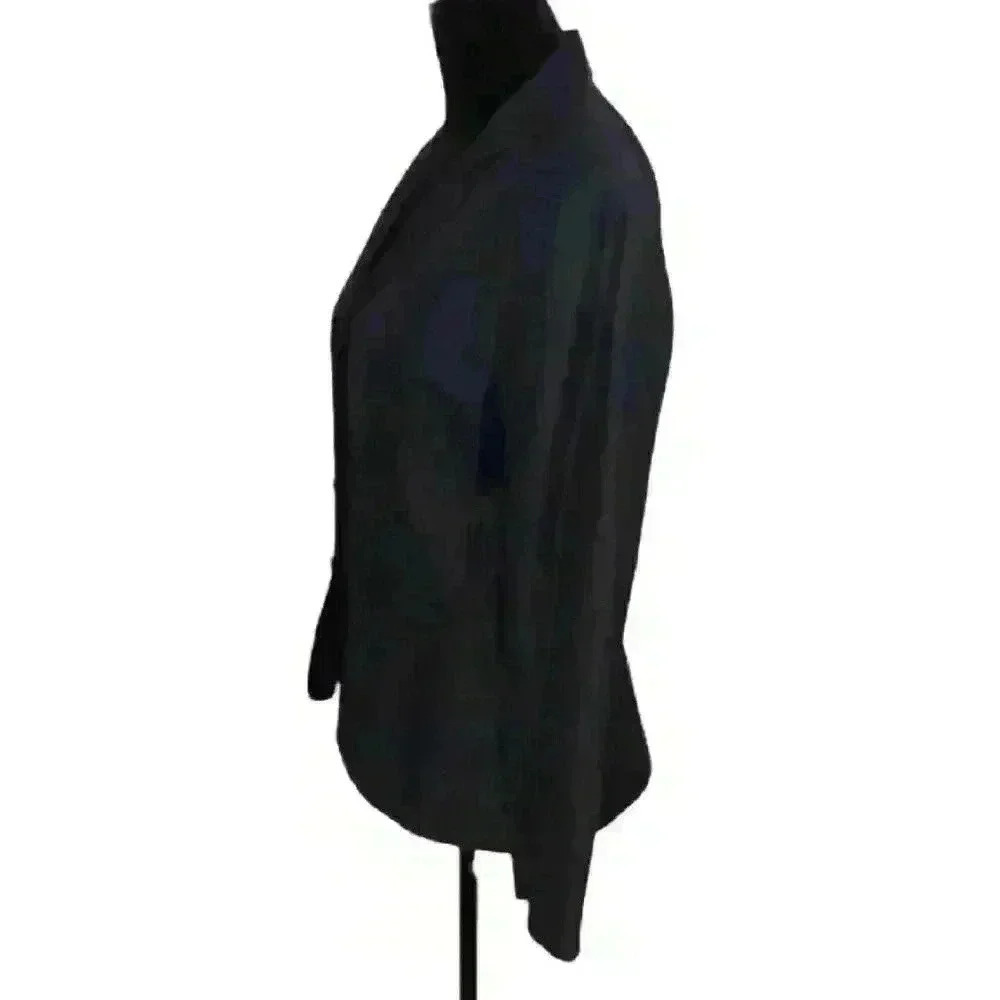 Drozdzik Bergdorf Goodman Navy Blue Linen Blazer - Picture 3 of 6